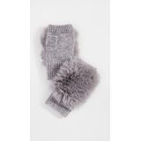 Adrienne Landau Knit Fingerless Gloves