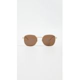Bottega Veneta Metal Ribbon Round Sunglasses