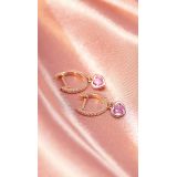 EF Collection 14k Rose Gold Diamond Mini Huggie Earrings
