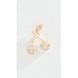 EF Collection 14k Diamond Mini Cherry Single Stud Earring