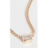 Zoe Chicco 14k Gold Bezel Emerald Cut Diamond Necklace