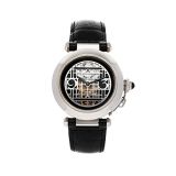 Cartier Pasha Automatic Black, Skeleton Dial Watch W3017751 (Pre-Owned)