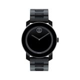Movado Mens BOLD TR90 Watch with a Sunray Dot Black Dial, Black/Grey (Model 3600047)