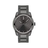 Movado Mens Swiss Quartz Watch with Stainless Steel Strap, Grey, 21 (Model: 3600736)