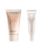Focallure Matte Liquid Foundation with Pore-Blurring Primer 2 Pcs Makeup Set Lasting Color Waterproof Smooth Cruelty Free Matte Flawless Foundation-#3 CREAM