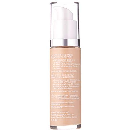  Marcelle Flawless Luminous Foundation, Buff Beige, Hypoallergenic and Fragrance-Free, 0.91 fl oz