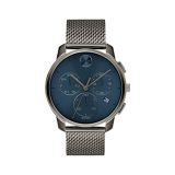 Movado Mens Swiss Quartz Watch with Stainless Steel Strap, Grey Ion-Plated, 21 (Model: 3600721)