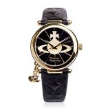 Vivienne Westwood Womens VV 006 Orb Black Leather Watch