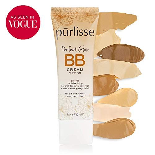  purlisse BB Tinted Moisturizer Cream SPF 30 - BB Cream for All Skin Types - Smooths Skin Texture, Evens Skin Tone - 1.4 Ounce (MEDIUM TAN)