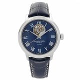 Raymond Weil Mens Maestro Stainless Steel Automatic-self-Wind Watch with Leather Calfskin Strap, Blue, 0.2 (Model: 2227-STC-00508)