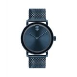 Movado Bold Evolution Mens Blue Ion-Plated Stainless Steel Case and Mesh Bracelet (Model: 3600610)