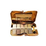 Bernecy Glitter Eyeshadow Palette,10 Colors Sparkle Shimmer Eye Shadow Highly Pigmented Long Lasting Makeup Set Gold (Type 5), Small