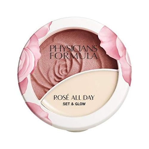  Physicians Formula Rose All Day Set & Glow Powder & Highlighter Balm, Brightening Rose, 0.36 Ounce