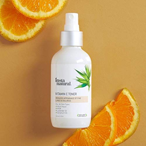  InstaNatural Vitamin C Facial Toner - Anti Aging Face Spray with Witch Hazel - Pore Minimizer & Calming Skin Treatment for Sensitive, Dry & Combination Types - Prep for Serums & Mo