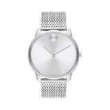 Movado Mens Swiss Quartz Watch with Stainless Steel Strap, Silver, 21 (Model: 3600589)