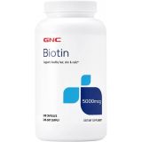 GNC Biotin 5000 mcg Supports Healthy Hair, Skin, & Nails 240 Capsules