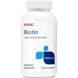 GNC Biotin - 2500 mcg - 120 Capsules