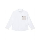 Lacoste Kids Long Sleeve Two-Toned Oxford with Color-Blocked Pocket (Little Kids/Big Kids)