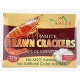 Prawn Chip Uncooked NO MSG ADDED 8oz By APEXY (White Color NO MSG ADDED . NO ARTIFICIAL COLOR ADDED)