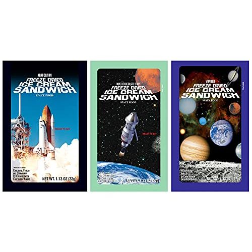  LuvyDuvy ASSORTMENT Freeze Dried Space Ice Cream - Astronaut Inspired - 6 Pack