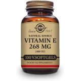 Solgar Vitamin E 268mg (400 IU) Alpha, 100 Softgels - Natural Antioxidant, Healthy Skin & Immune System Support - Naturally-Sourced Vitamin E - Gluten Free, Dairy Free - 100 Servin