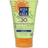 Kiss My Face Body & Face Mineral SPF 30 Natural Organic Sunscreen, 3.4 Ounce