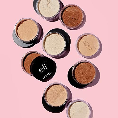  e.l.f., Halo Glow Setting Powder, Silky, Weightless, Blurring, Smooths, Minimizes Pores and Fine Lines, Creates Soft Focus Effect, Light, Semi-Matte Finish, 0.24 Oz