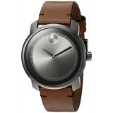 Movado Mens Swiss Quartz Stainless Steel and Brown Leather Casual Watch (Model: 3600366)