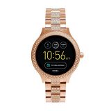 Fossil Q Womens Q Venture Stainless Steel Touchscreen Smart Watch with Stainless-Steel Strap, Rose Gold, 18 (Model: FTW6008)