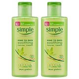 SIMPLE FACE Simple Kind To Skin Soothing Facial Toner, 6.7 Ounce (200ml) (Pack of 2)