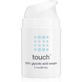 TOUCH 10% Glycolic Acid Anti Aging Wrinkle Face & Neck Cream - Hyaluronic Acid & Squalane Oil-Free Moisturizer - Lightweight & Fast Absorption, Great Under Makeup - Day or Night Cream, 5