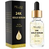 MELAO 24 K Gold Face Foil Serum Moisturizing Firming Essence for Anti-Wrinkle Anti-Aging and Reducing Fine Line+ Improving Skin Tone