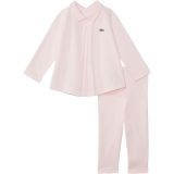 Lacoste Kids Long Sleeve Collared with Leggings PJ Giftset (Toddler)