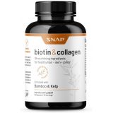 Snap Supplements Collagen Biotin Capsules Hair Nails and Skin Vitamins for Women, Supplements for Hair Growth & Joint Support, Vitamins for Women Collagen and Biotin, Keratin, Vitamin B7, Bamboo, K