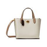 COACH Color-Block Leather Willow Tote 24
