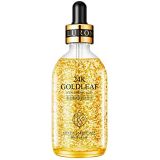 SUNSENT 24k Pure Gold Foil Essence Serum for Face,Hyaluronic Moisturizing &Anti-Aging Face Skin Care Essence Serum Treatment for Women