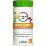 Rainbow Light Nutri Stars Multivitamins for Kids Provides Brain and Nervous System Support with B Vitamins and Iron*, Pineapple Orange, 120 Chewable Tablets (Package May Vary)