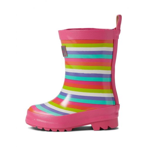해틀리 Hatley Kids Rainbow Stripes Shiny Rain Boots (Toddleru002FLittle Kid)
