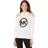 MICHAEL Michael Kors MK Logo Cold-Shoulder Hoodie