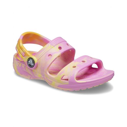 크록스 Crocs Kids Classic Marbled Tie-Dye Sandal (Toddler)