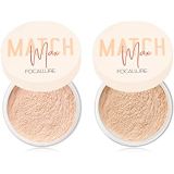 Focallure Loose Face Powder, Translucent Setting Powder, Lightweight, Long Lasting for Oily Skin Sets Makeup & Blurs Imperfections #3 NATURAL BEIGE & #4 WARM BEIGE-10G/0.35OZ2 Coun