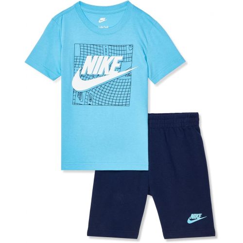 나이키 Nike Kids Sportswear Club Tee and Shorts Set (Little Kids)