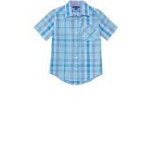 Tommy Hilfiger Kids Short Sleeve Blue Skies Plaid Shirt (Big Kids)