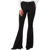 7 For All Mankind High-Waste Ali with Slit in Black