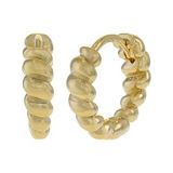 Madewell Delicate Collection Demi-Fine 14k Plated Puffed Huggie Hoop Earrings
