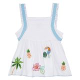 PEEK Tropical Embroidery Top (Toddleru002FLittle Kidsu002FBig Kids)