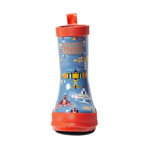 해틀리 Hatley Kids Flying Aircrafts Shiny Rain Boots (Toddleru002FLittle Kidu002FBig Kid)