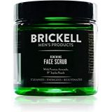 Brickell Men's Products Brickell Mens Renewing Face Scrub for Men, Natural and Organic Deep Exfoliating Facial Scrub Formulated with Jojoba Beads, Coffee Extract and Pumice, 2 Ounce, Scented