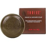 Thrive Natural Care THRIVE Natural Shave Soap & Shower Soap Bar  2-in-1 Shower & Shaving Soap for Men & Women  Rich Lather for Smooth Shaving & Deep Hand & Body Cleansing  Vegan, Made in USA with S