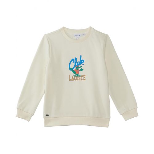 라코스테 Lacoste Kids Club Crew Neck Fleece Sweatshirt (Big Kids)